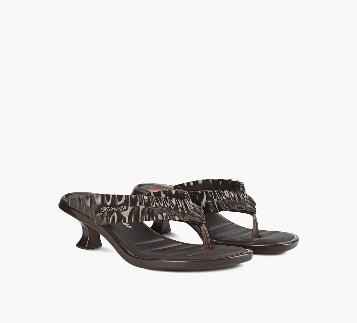 MELISSA MELISSAxGANNIKITTENHEELTHONG in BROWN view 2