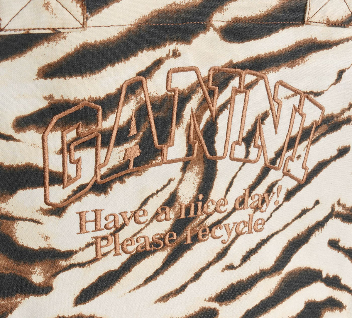 GANNI XXLSHOPPERZEBRA in TAN view 1a