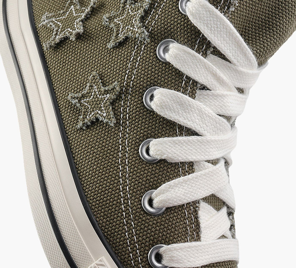 CONVERSE CHUCKTAYLORALLSTARDISTRESSEDSTARS in KHAKI view 1b