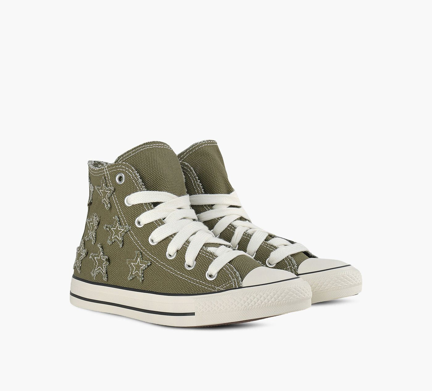 CONVERSE CHUCKTAYLORALLSTARDISTRESSEDTOILES en KHAKI vue 2
