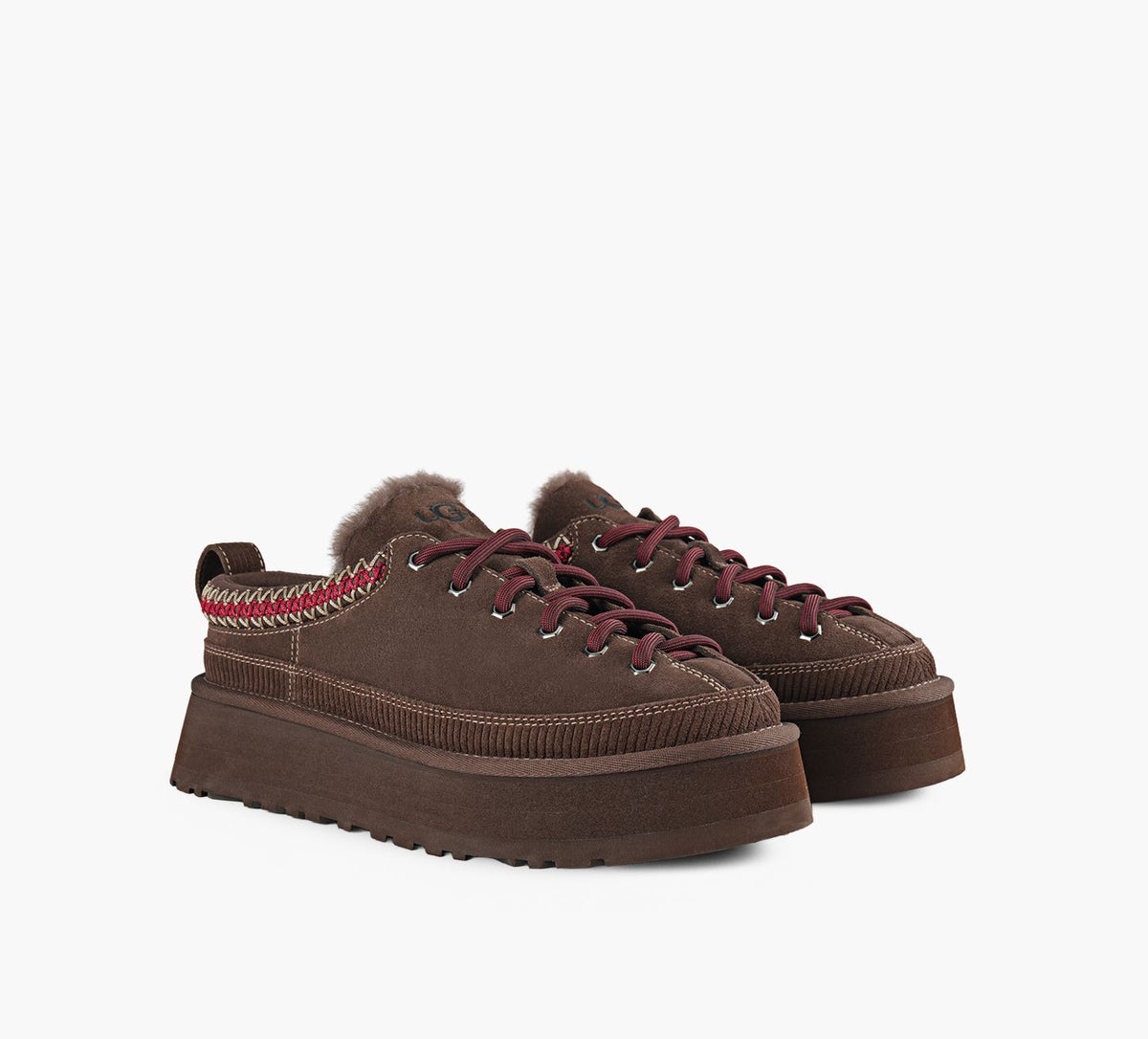 UGG PANTOUFLELACERHERITAGE en BRUN vue 2