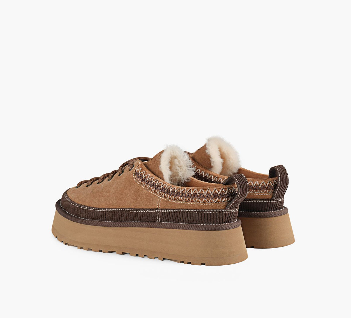 UGG PANTOUFLELACERHERITAGE en TAN vue 3
