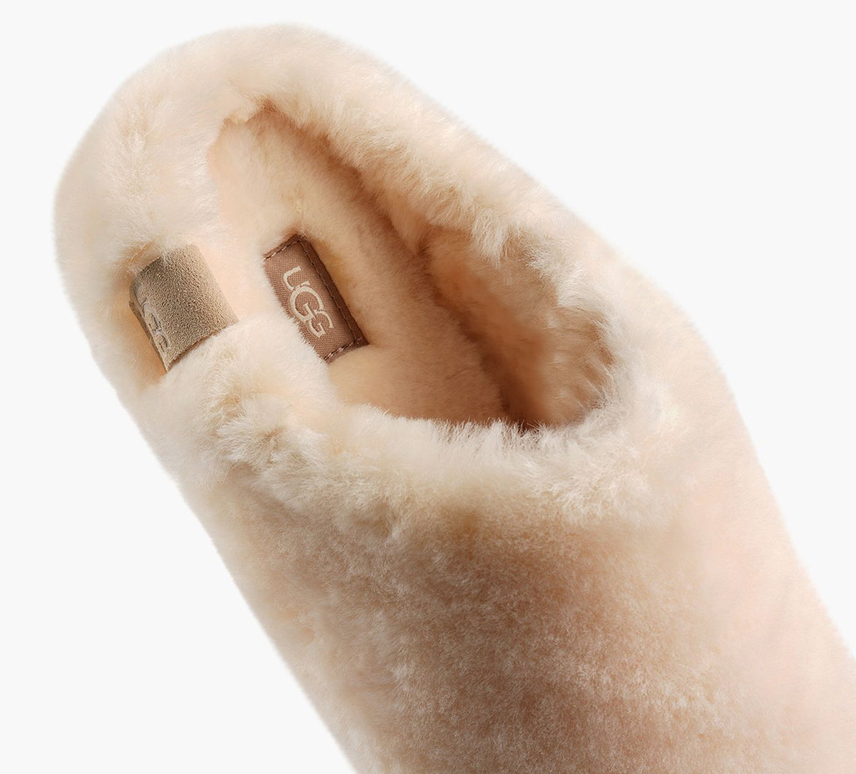 UGG PANTOUFLEFLUFFEELEA en BEIGE vue 1b