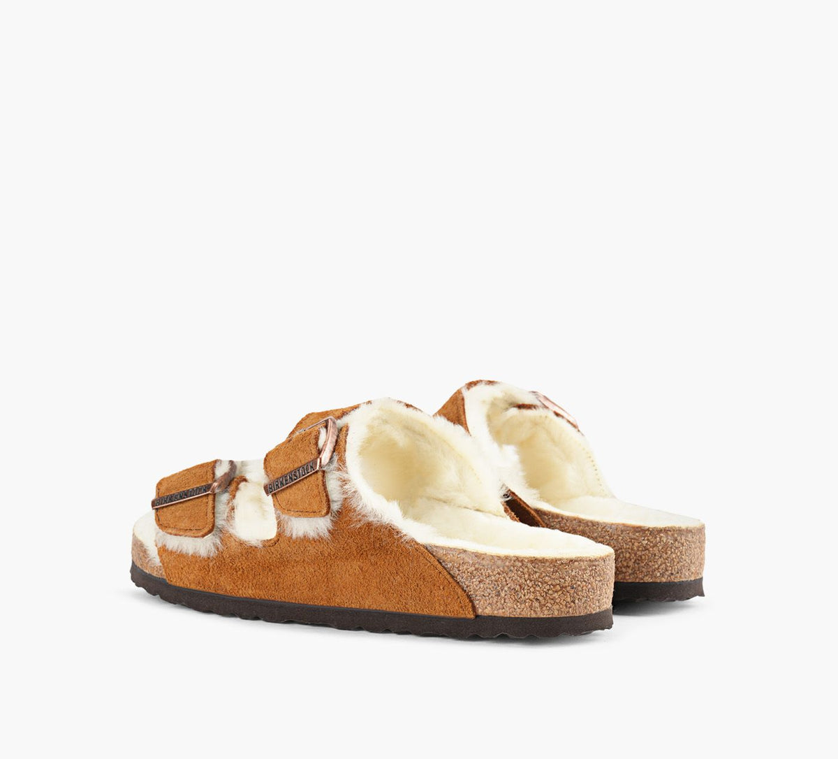 BIRKENSTOCK ARIZONAENPEAURETOURNE en TAN vue 3