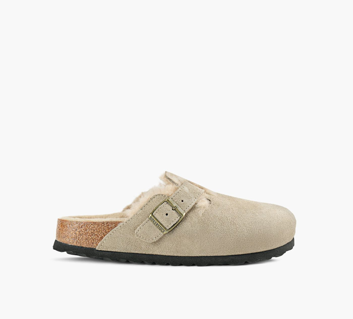 BIRKENSTOCK BOSTONSHEARLING in TAUPE