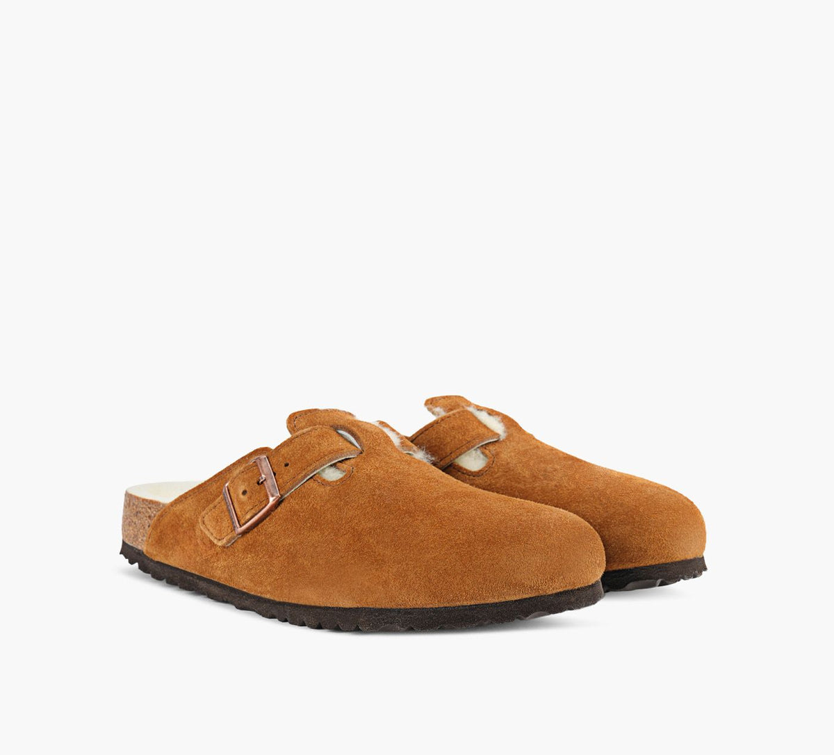 BIRKENSTOCK BOSTONENPEAURETOURNE en TAN vue 2