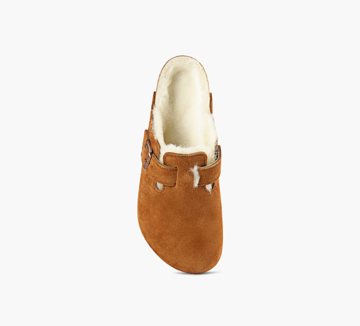 BIRKENSTOCK BOSTONENPEAURETOURNE en TAN vue 1c