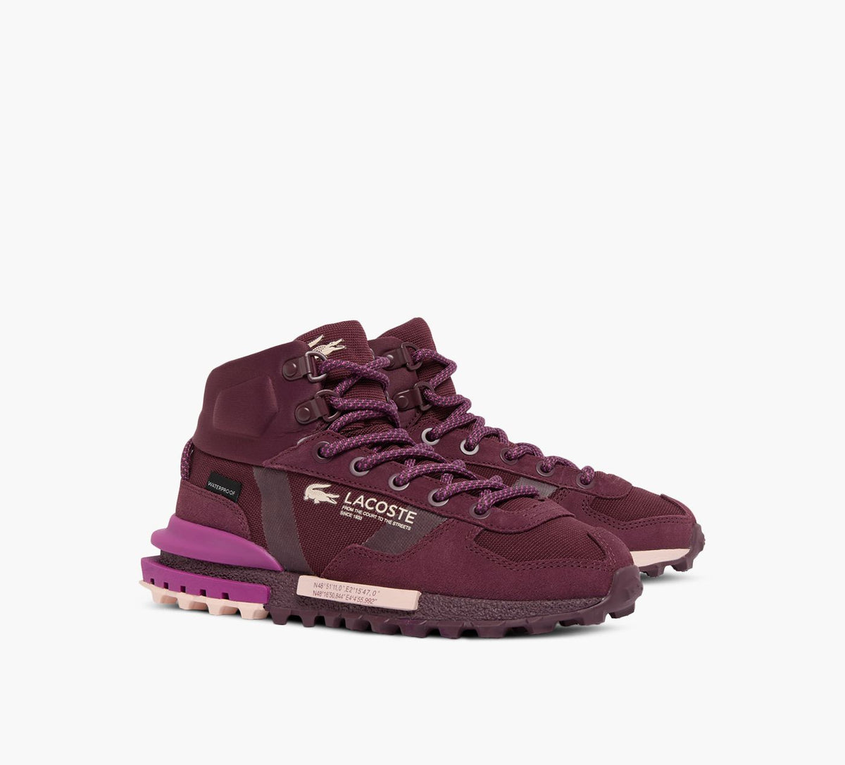 LACOSTE ELITEACTIVE in BURGUNDY view 2