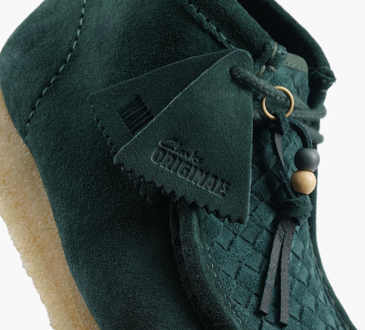 CLARKS ORIGINALS WALLABEEBOOT in GREEN view 1b