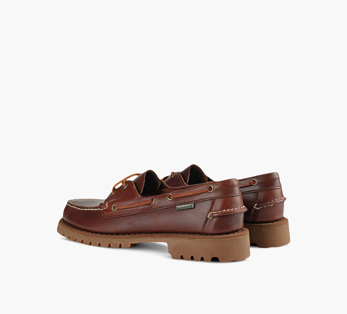 SEBAGO CHAUSSUREBATEAURANGERWAXY en BRUN vue 3