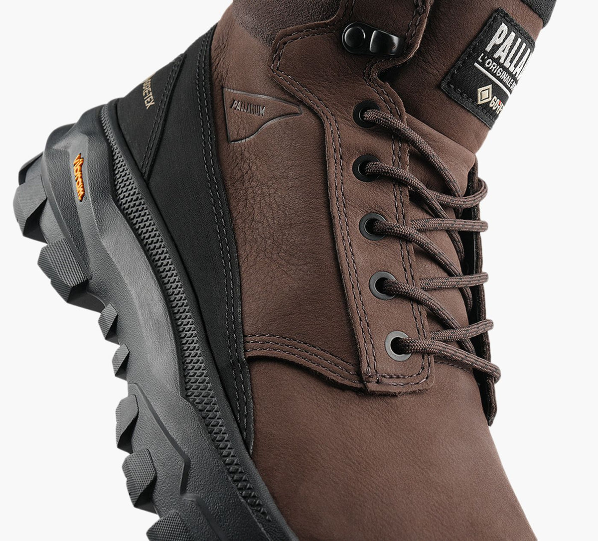 PALLADIUM PALLARIDERMIDGTX in BROWN view 1b