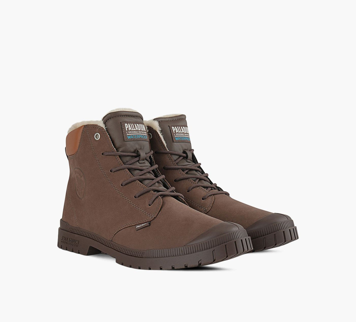 PALLADIUM SP20CUFFLEATHERWaterProofWarmlined in BROWN view 2