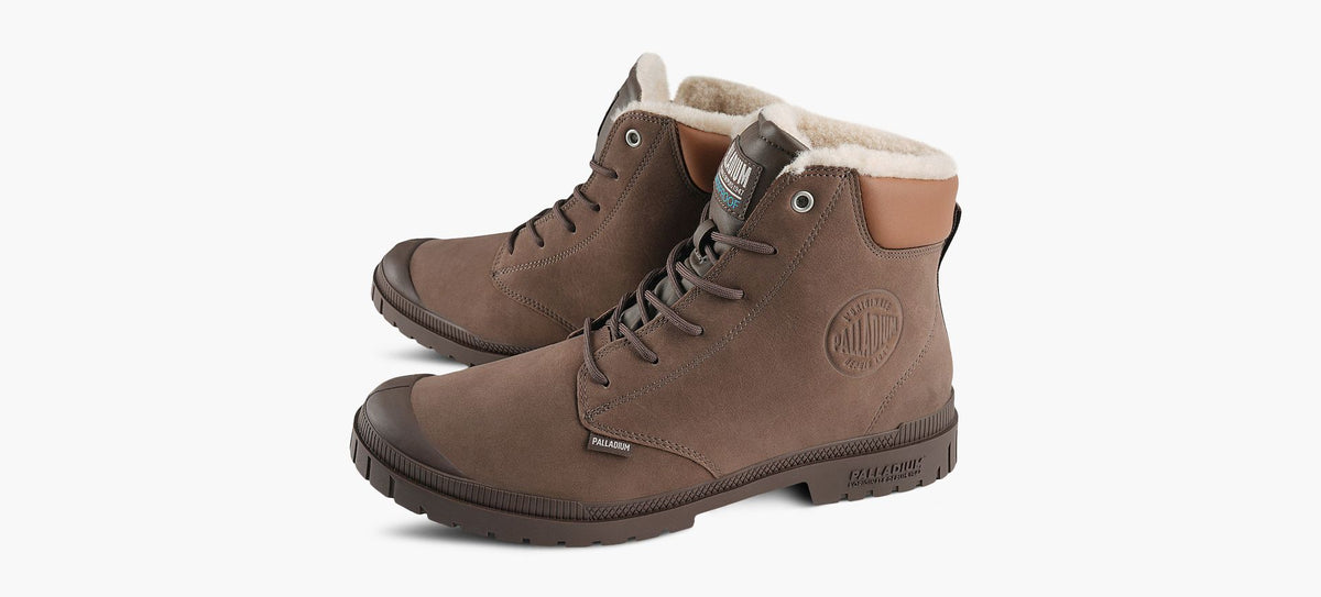 PALLADIUM SP20CUFFLEATHERWaterProofWarmlined in BROWN view 4