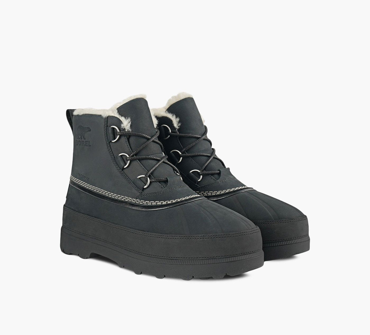 SOREL AMBLERFIRESIDECHUKKAWATERPROOF in BLACK view 2