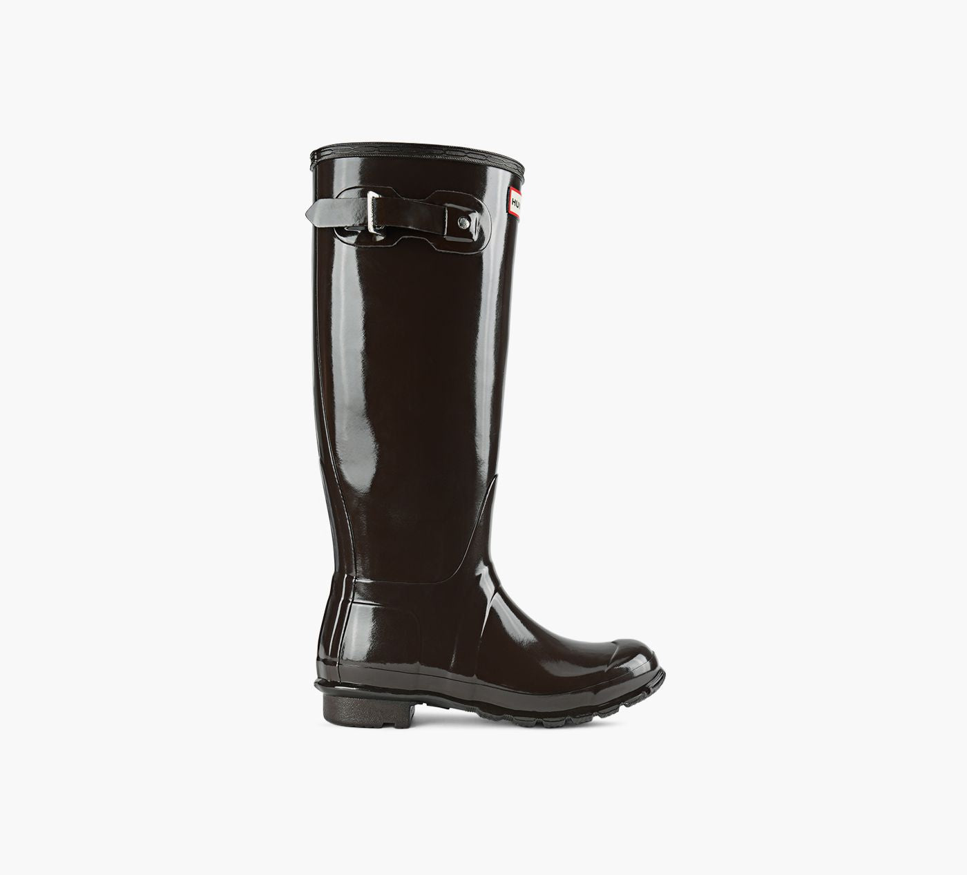 HUNTER BOTTEHAUTESORIGINALTALLGLOSS en BRUN