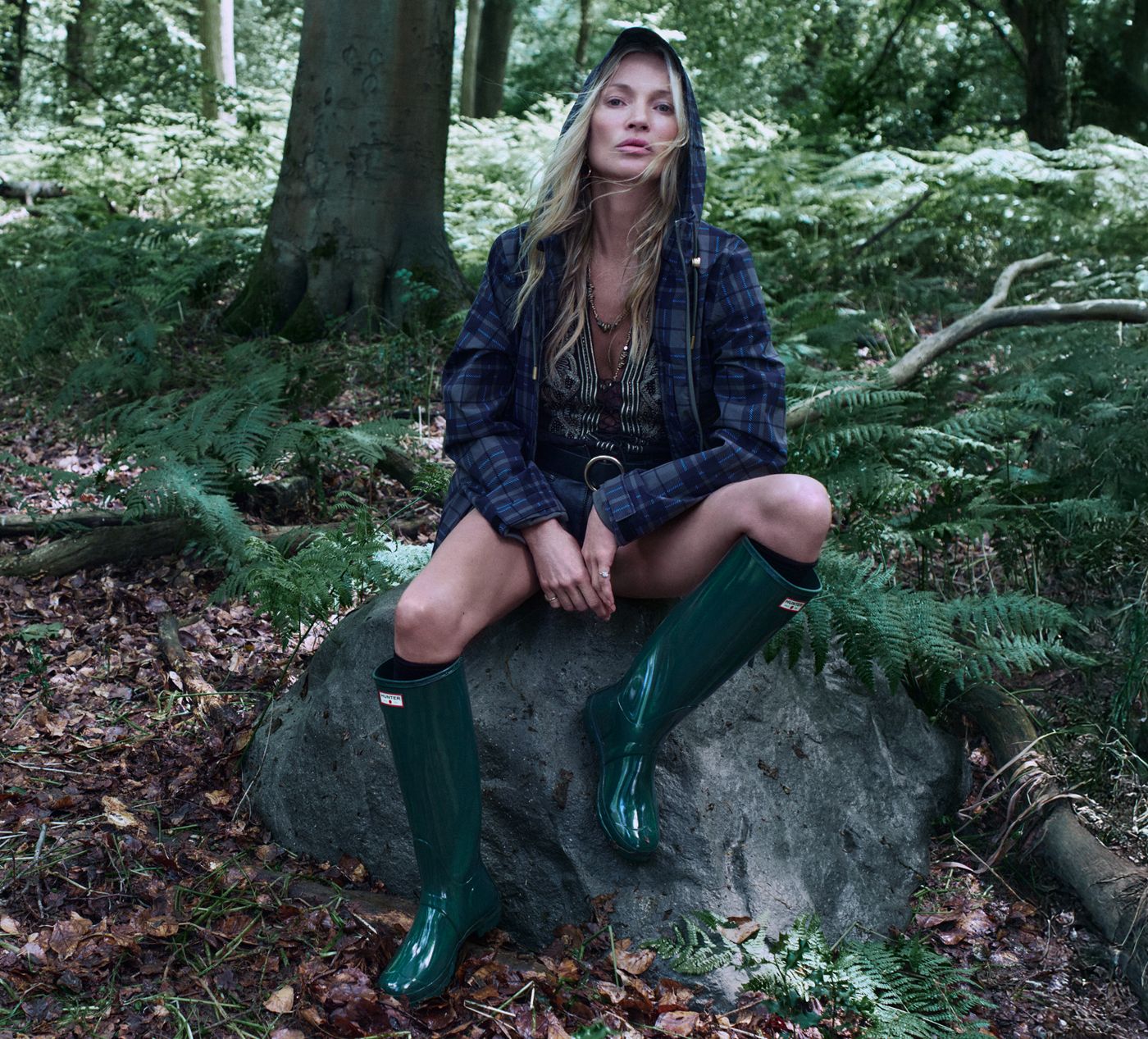 美品HUNTER BOOT 24cm Hunter | HUNTER X KATE MOSS ORIGINAL TALL GLOSS | GARDEN TOPIARY