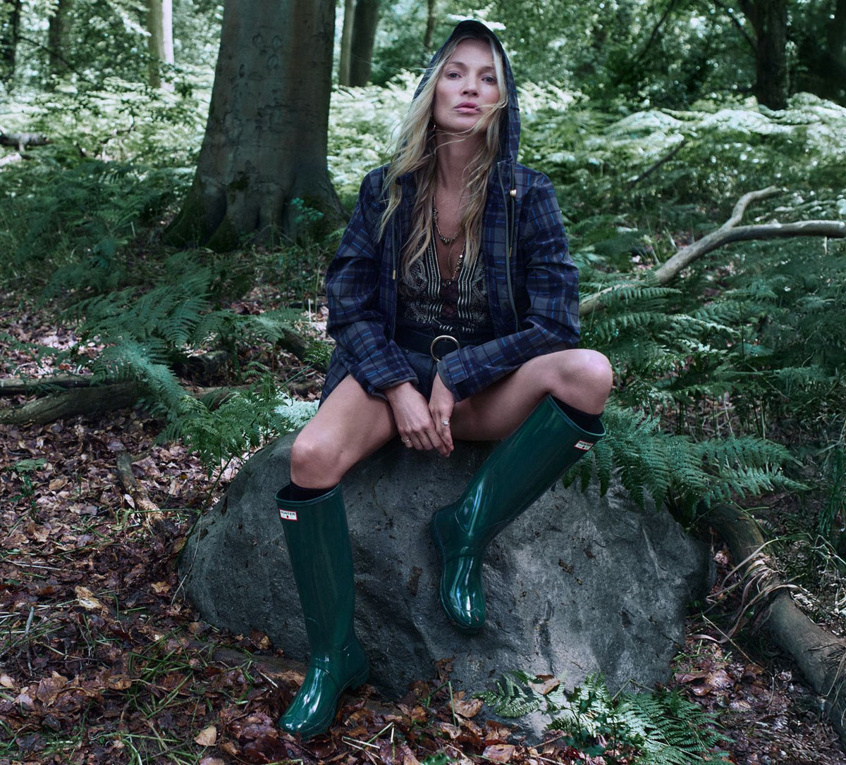 HUNTER HUNTERXKATEMOSSBOTTEHAUTESORIGINALTALLGLOSS en VERT vue 91