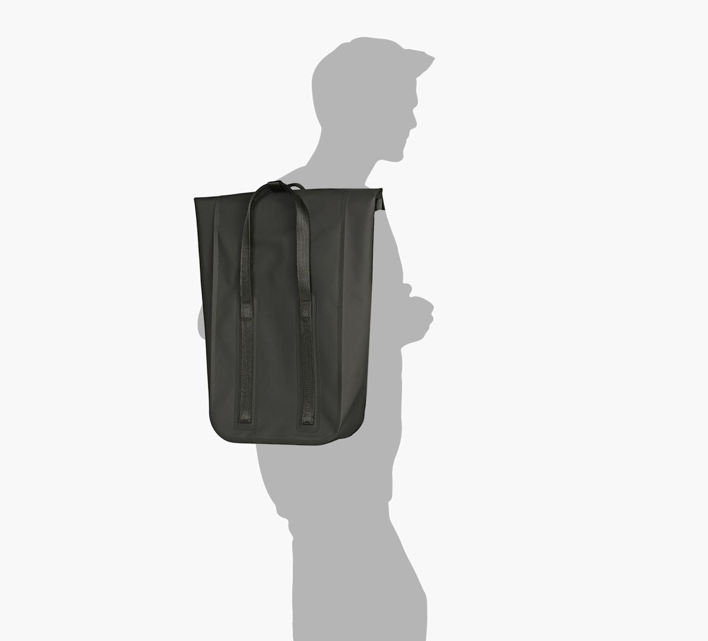 RAINS DEEPWATER2WAYTOTEBACKPACK in BLACK view 4