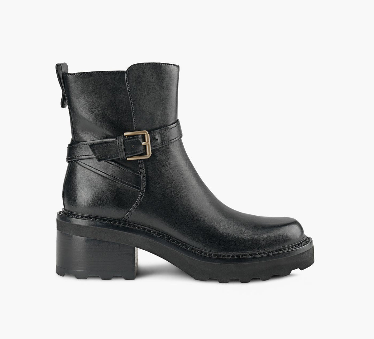 COLE HAAN SOLENELUGBUCKLE in BLACK