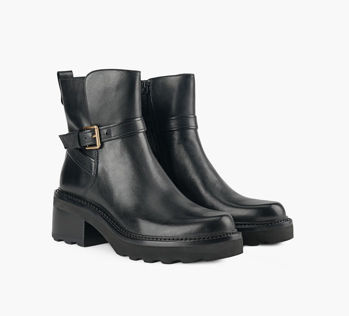 COLE HAAN SOLENELUGBUCKLE in BLACK view 2
