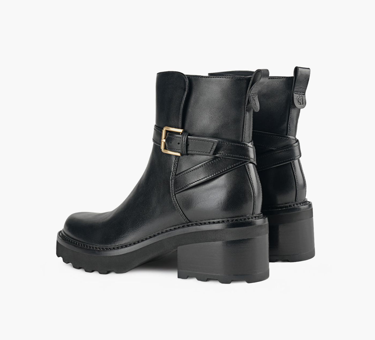 COLE HAAN SOLENELUGBUCKLE in BLACK view 3