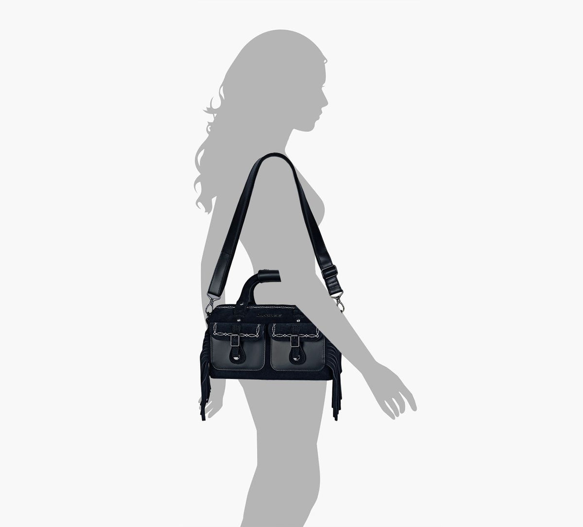 DR. MARTENS TOPHANDLEDESERTRODEOBAG in BLACK view 4