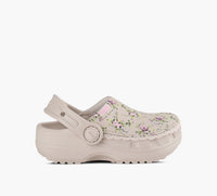 CROCS CRAFTEDPRINTEDCANVASCLOG in BEIGE