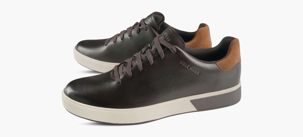 COLE HAAN BASKETGRANDPROANGLEACE en BRUN vue 4
