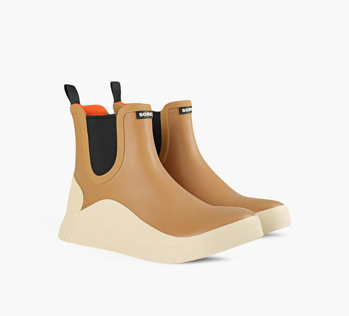 SOREL OUTNABOUTIVCHELSEARAINWATERPROOF in TAN view 2