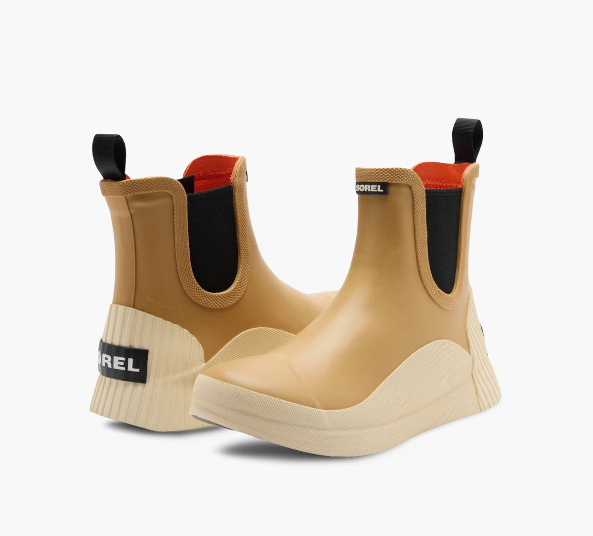 SOREL OUTNABOUTIVCHELSEARAINWATERPROOF in TAN view 9
