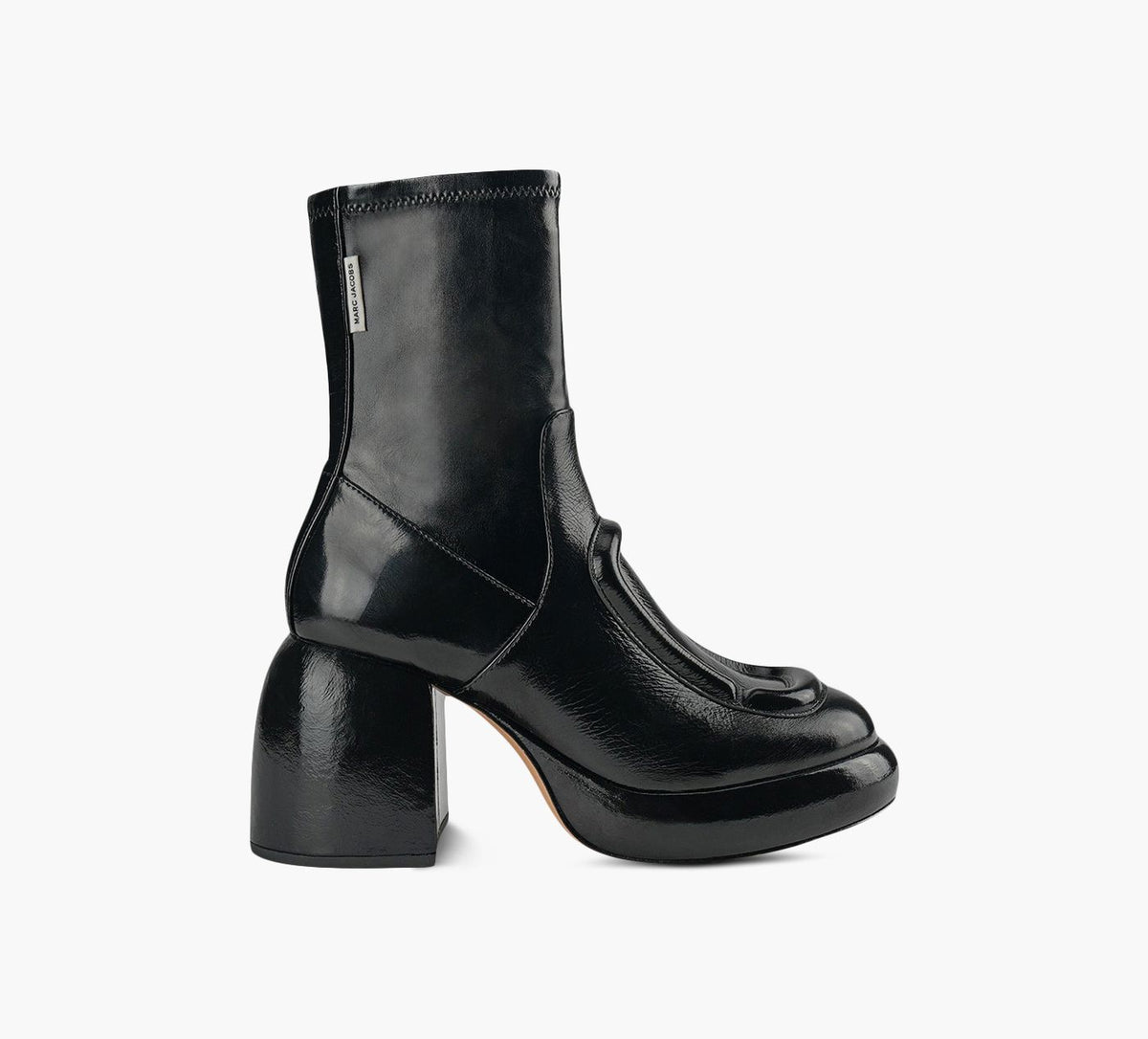 MARC JACOBS THEPOPJMARCANKLEBOOT in BLACK