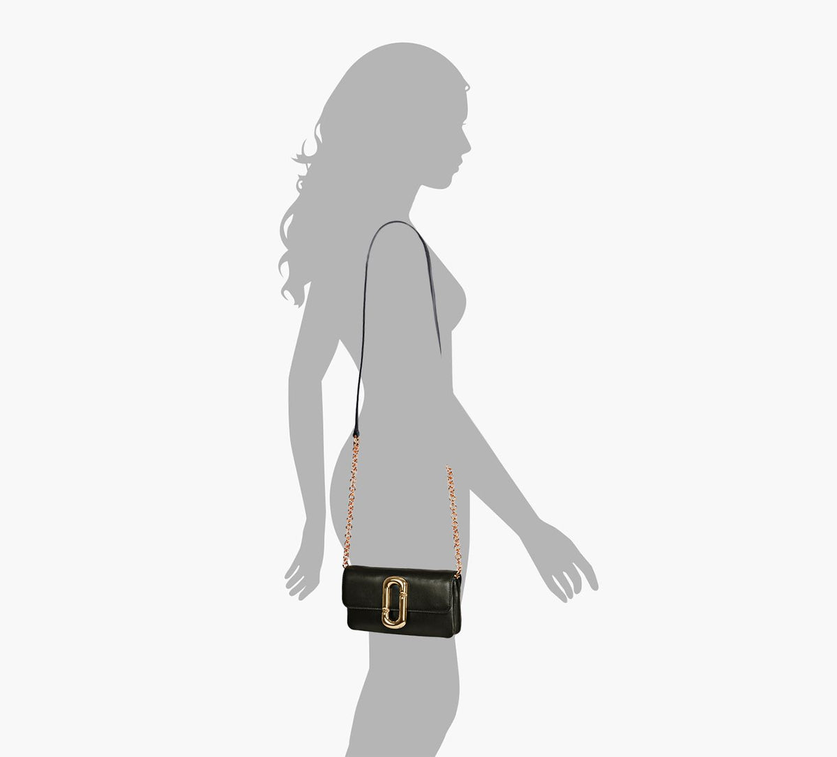 MARC JACOBS THEWALLETONCHAIN in BLACK view 4