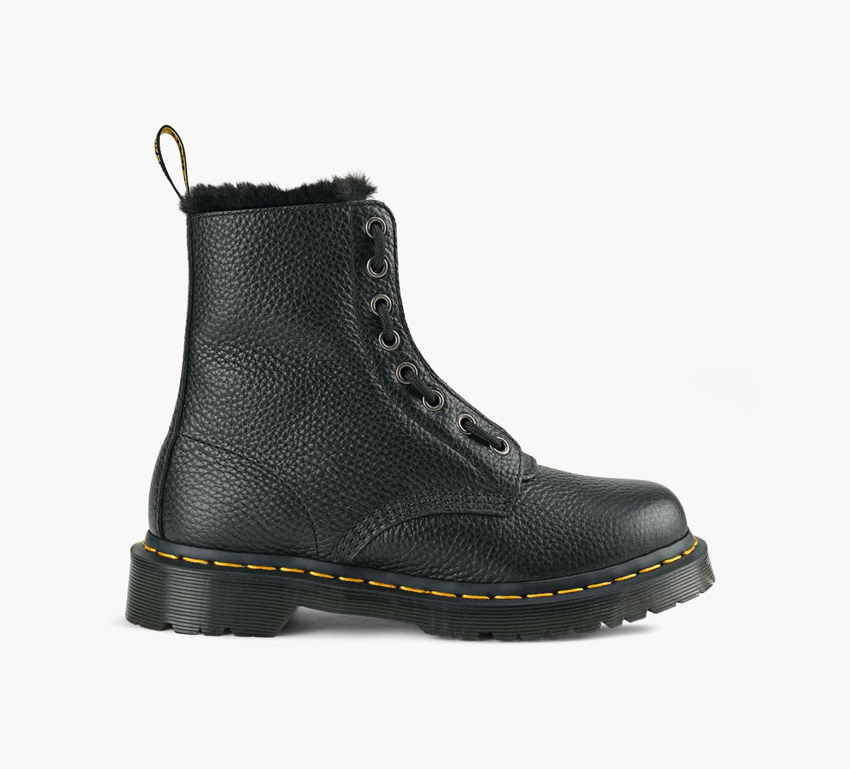 DR. MARTENS 1460FRONTZIPWARMLINED in BLACK