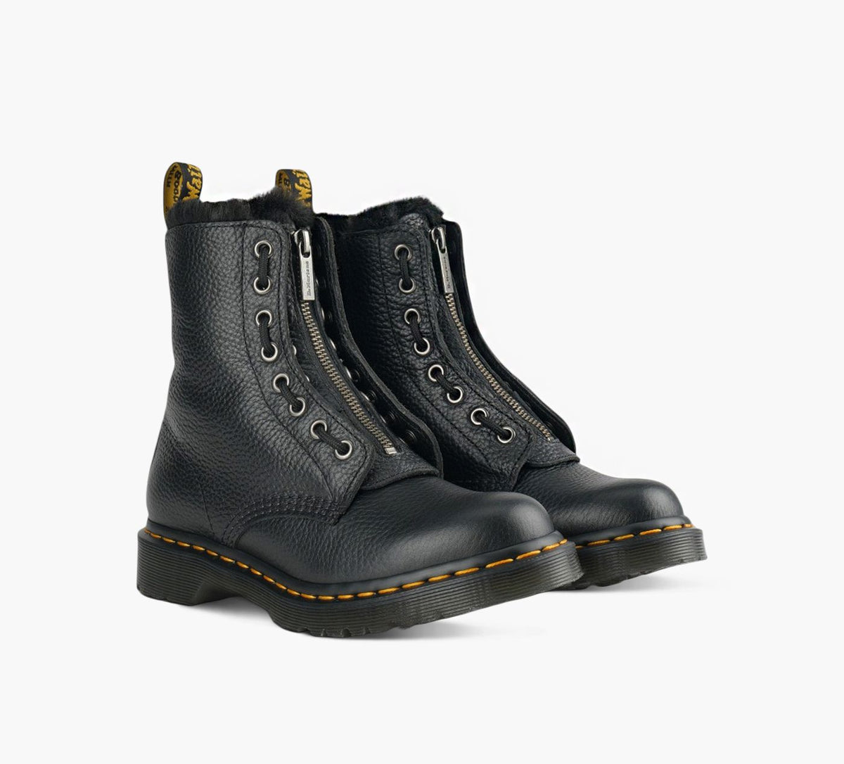 DR. MARTENS BOTTE1460FERMETURECLAIRAVANTDOUBLURECHAUDE en NOIR vue 2