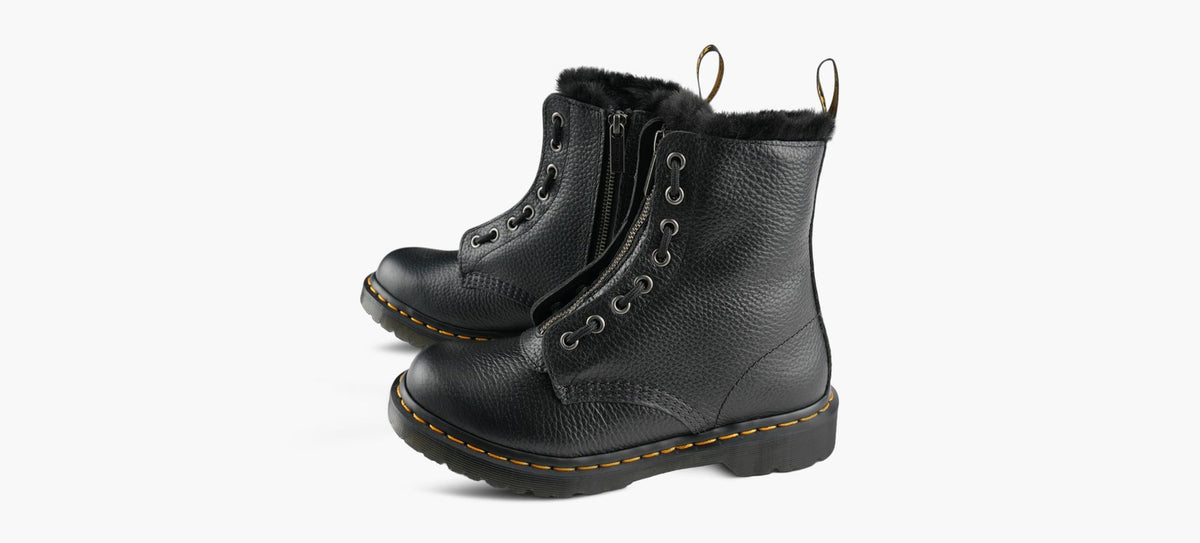 DR. MARTENS BOTTE1460FERMETURECLAIRAVANTDOUBLURECHAUDE en NOIR vue 4
