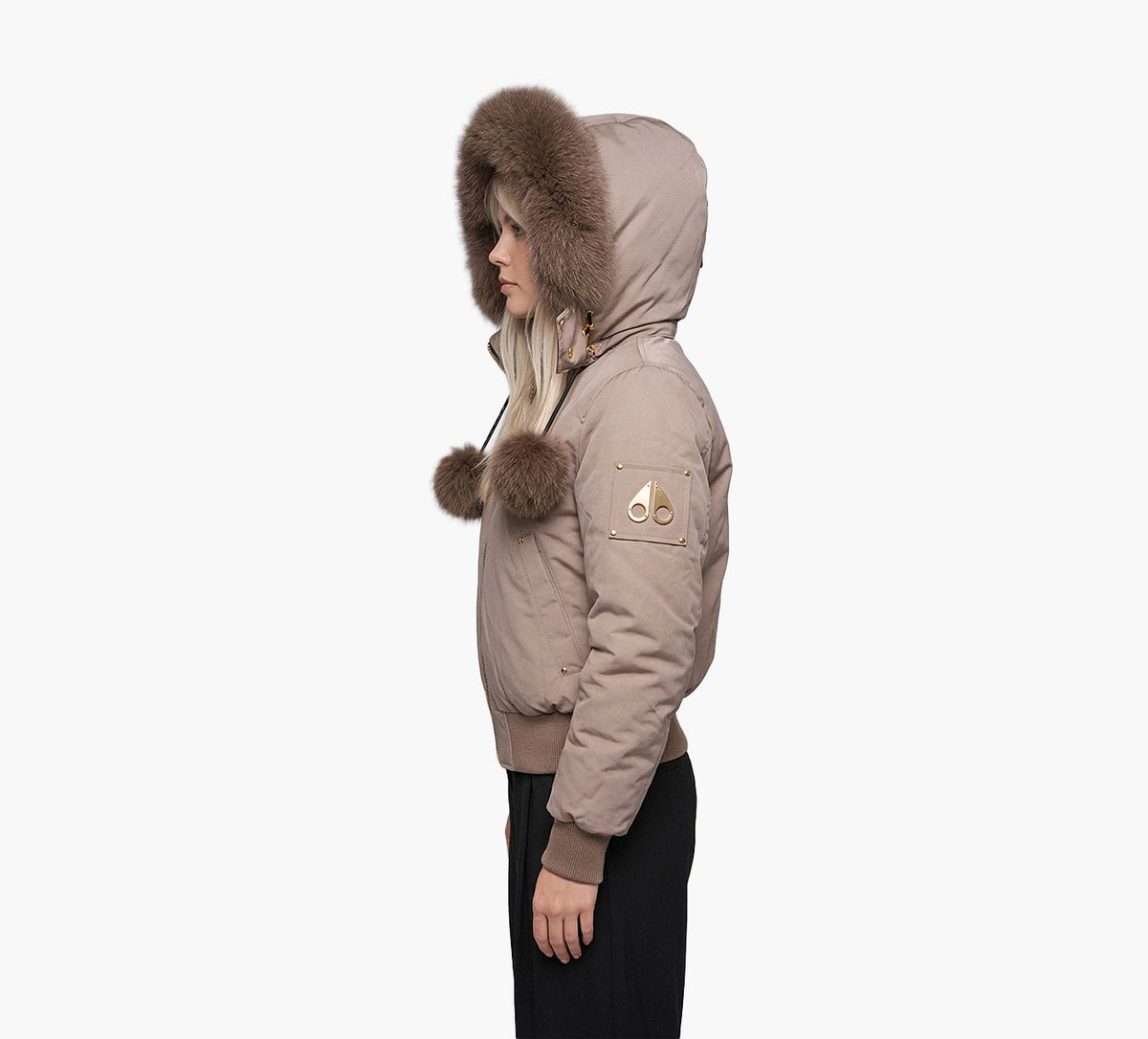 MOOSE KNUCKLES LUXESATINBOMBER in TAUPE view 5