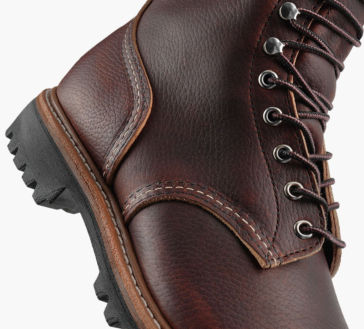 RED WING Logger in BROWN view 1b