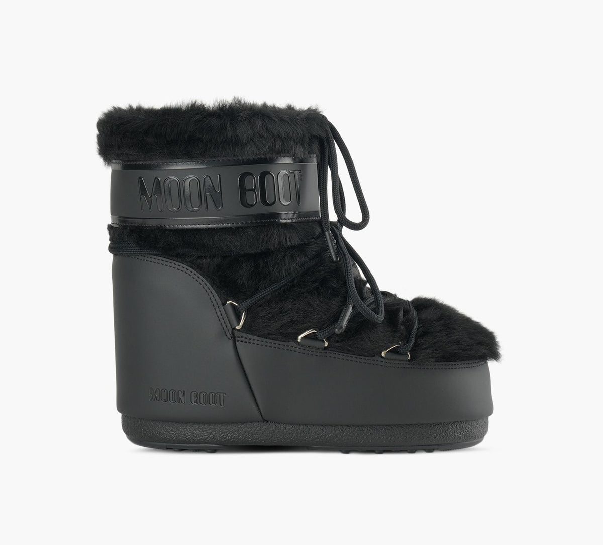 MOON BOOT BOTTEICONENFAUSSEFOURRURE en NOIR