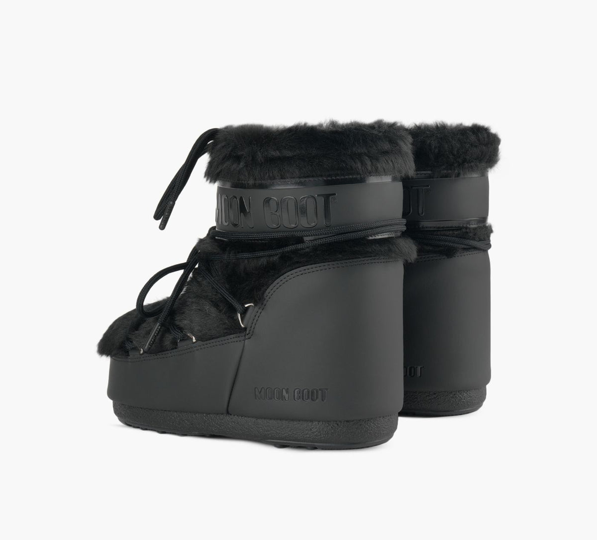 MOON BOOT BOTTEICONENFAUSSEFOURRURE en NOIR vue 3