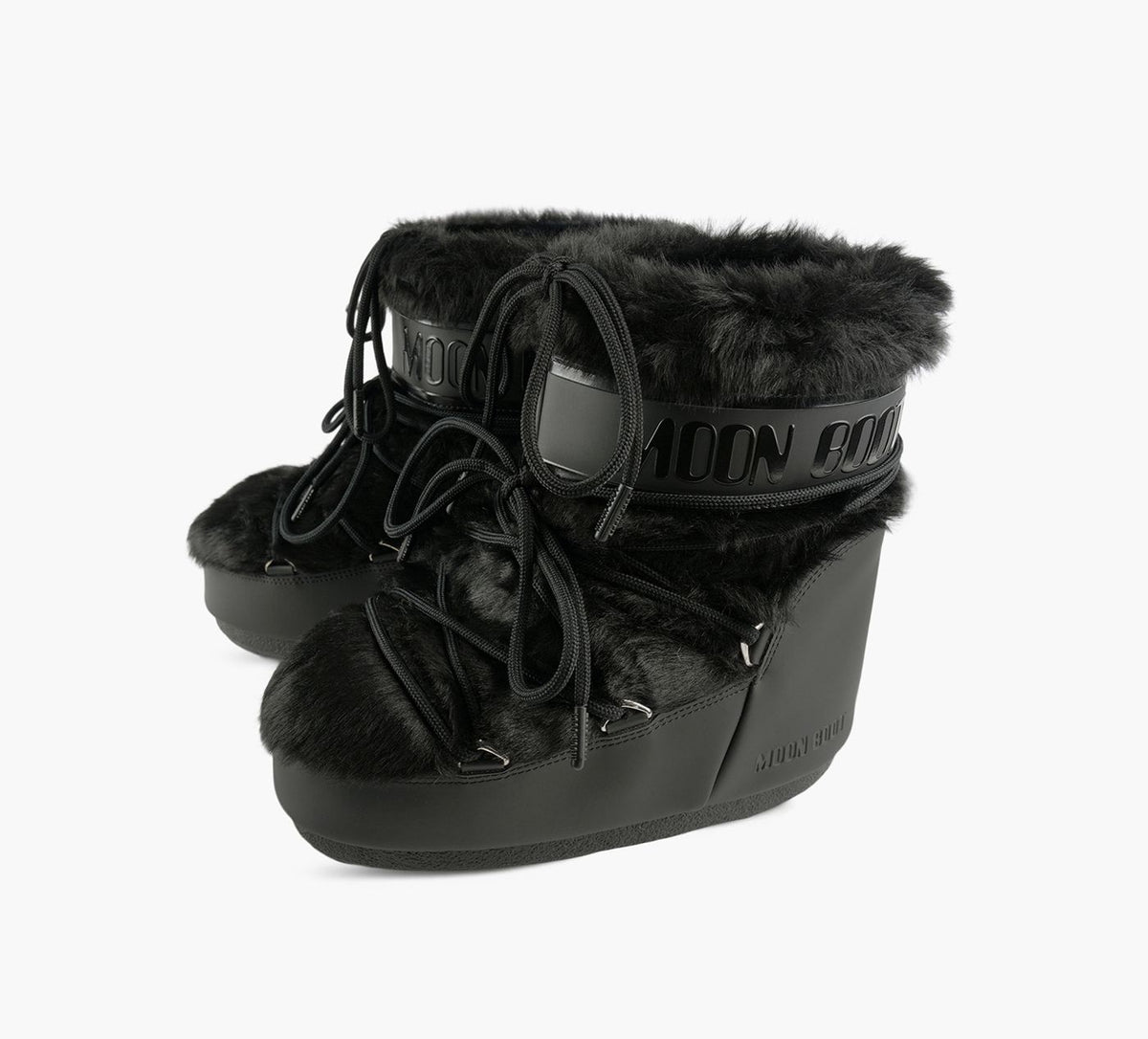 MOON BOOT ICONLOWFAUXFUR in BLACK view 4