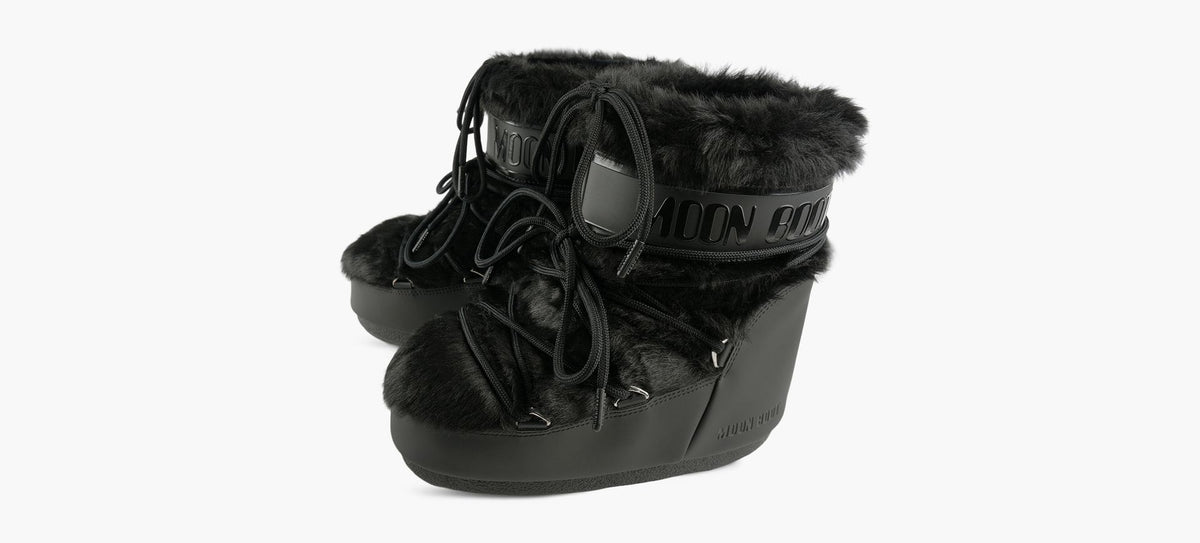 MOON BOOT BOTTEICONENFAUSSEFOURRURE en NOIR vue 4