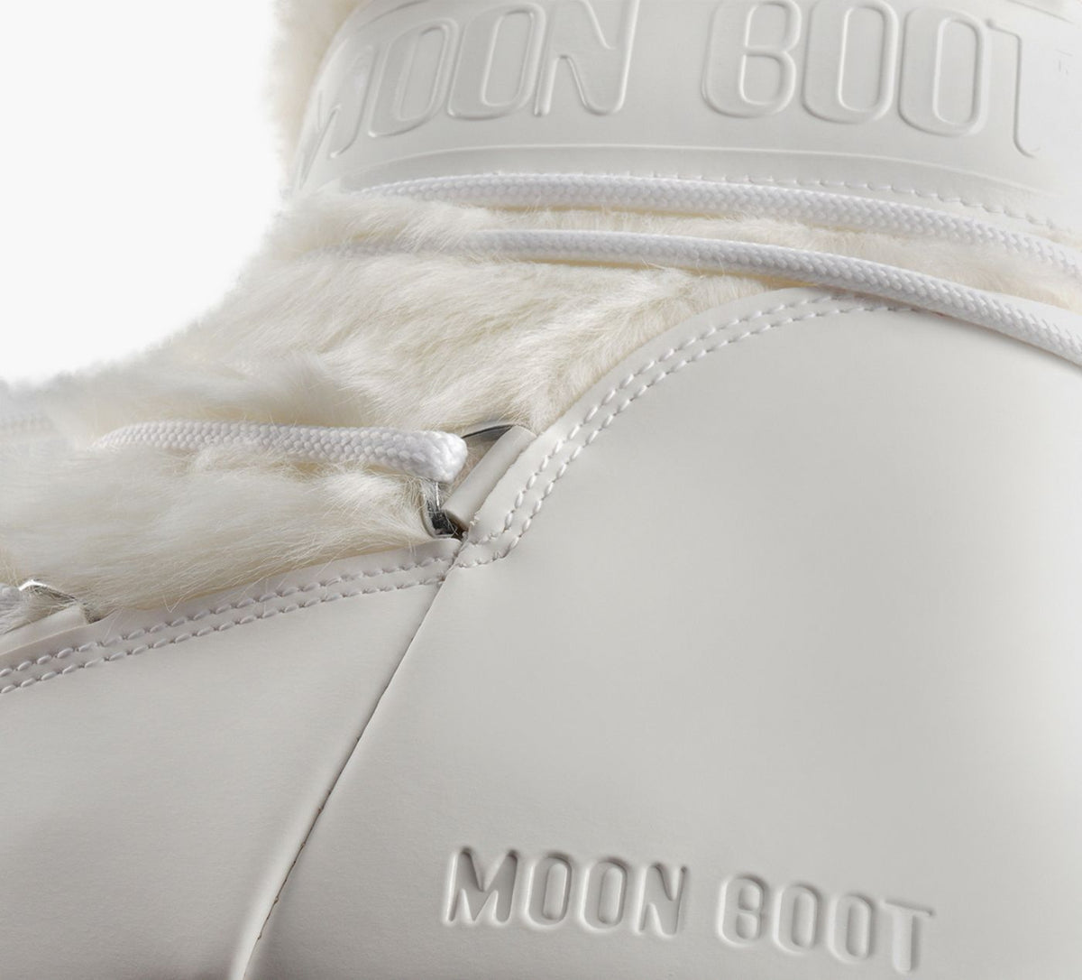 MOON BOOT ICONLOWFAUXFUR in WHITE view 1b