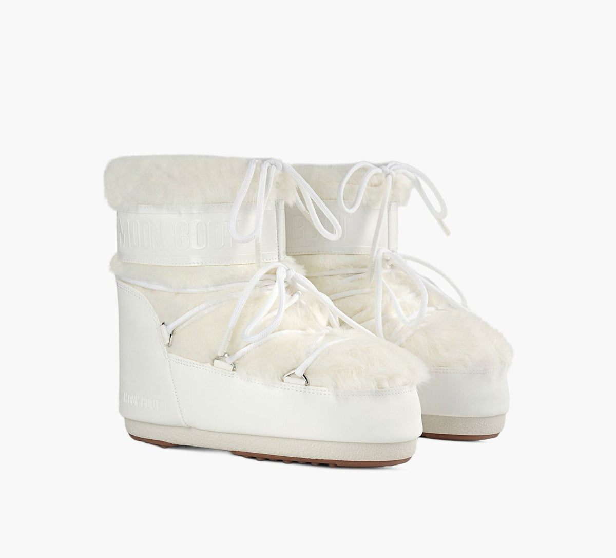 MOON BOOT ICONLOWFAUXFUR in WHITE view 2