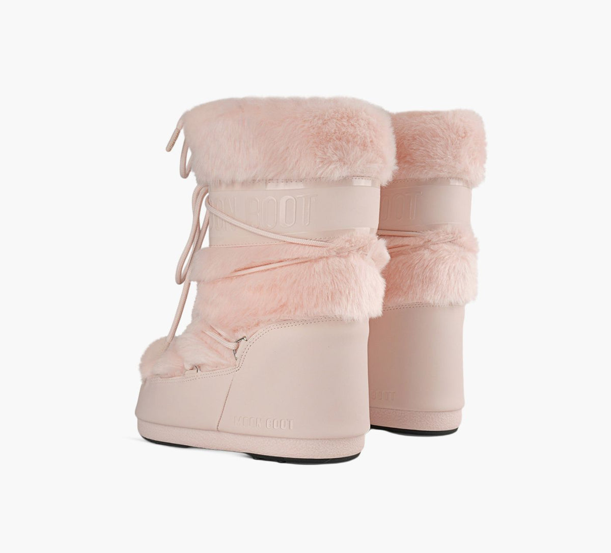 MOON BOOT ICONFAUXFUR in LIGHT PINK view 3-1