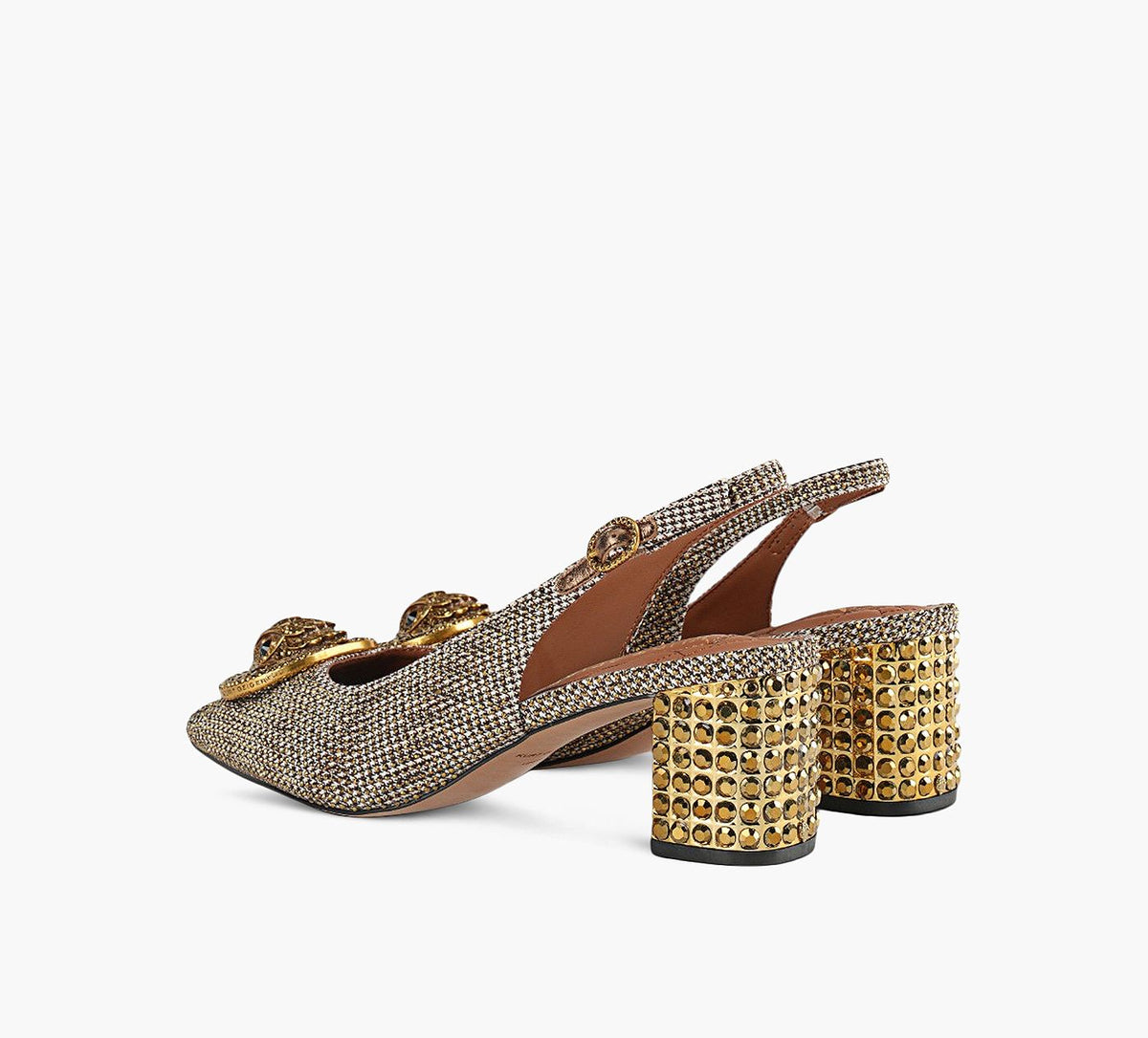 KURT GEIGER CHELSEABLOCKSLINGBACK in GOLD view 3