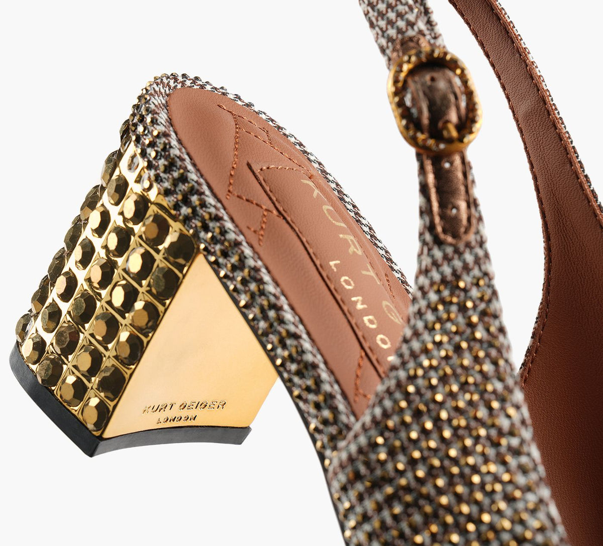 KURT GEIGER CHELSEABLOCKSLINGBACK in GOLD view 7