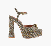 KURT GEIGER SANDALEPLATEFORMEOUVERTECHELSEA en OR