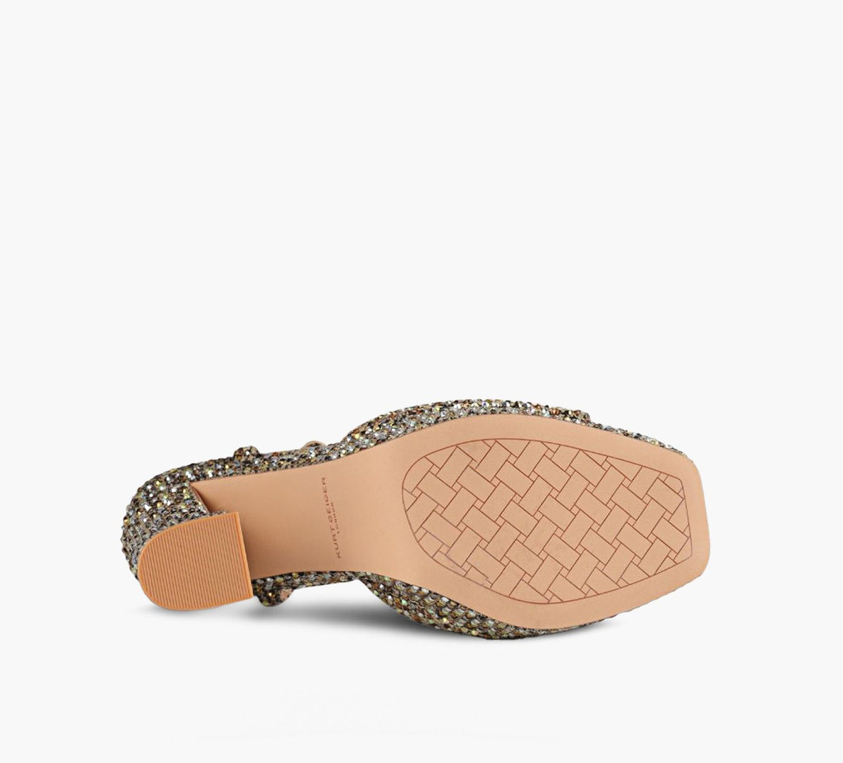 KURT GEIGER SANDALEPLATEFORMEOUVERTECHELSEA en OR vue 6