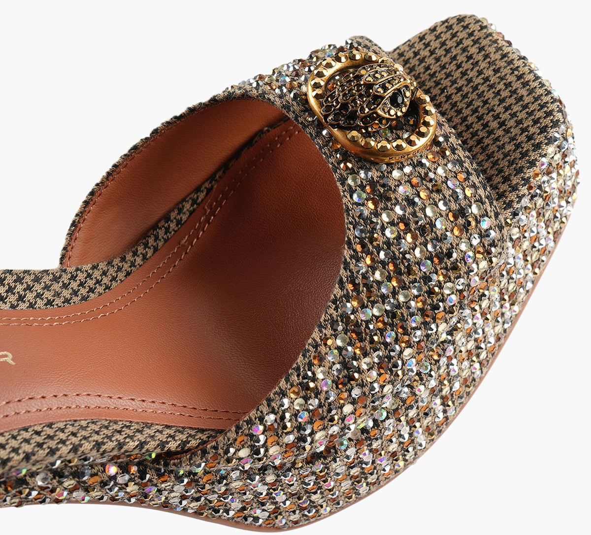 KURT GEIGER SANDALEPLATEFORMEOUVERTECHELSEA en OR vue 8