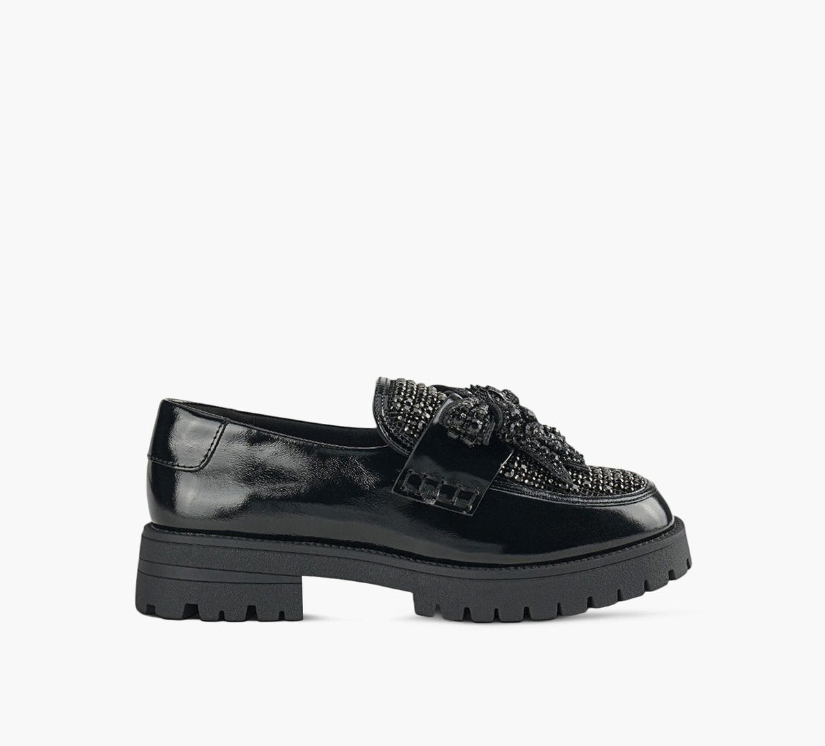 KURT GEIGER BOWCRYSTALLOAFER in BLACK